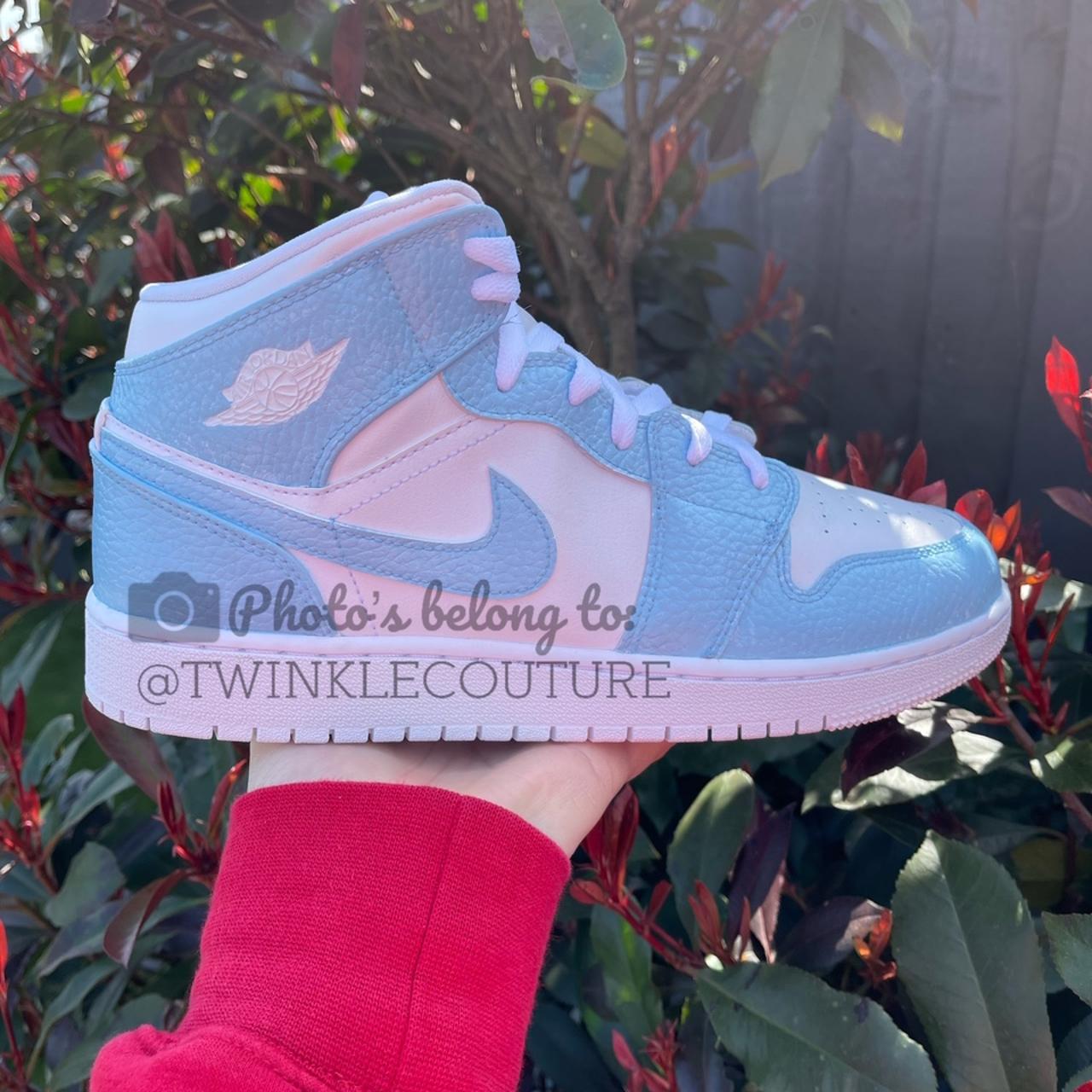 Pink and baby blue jordans online