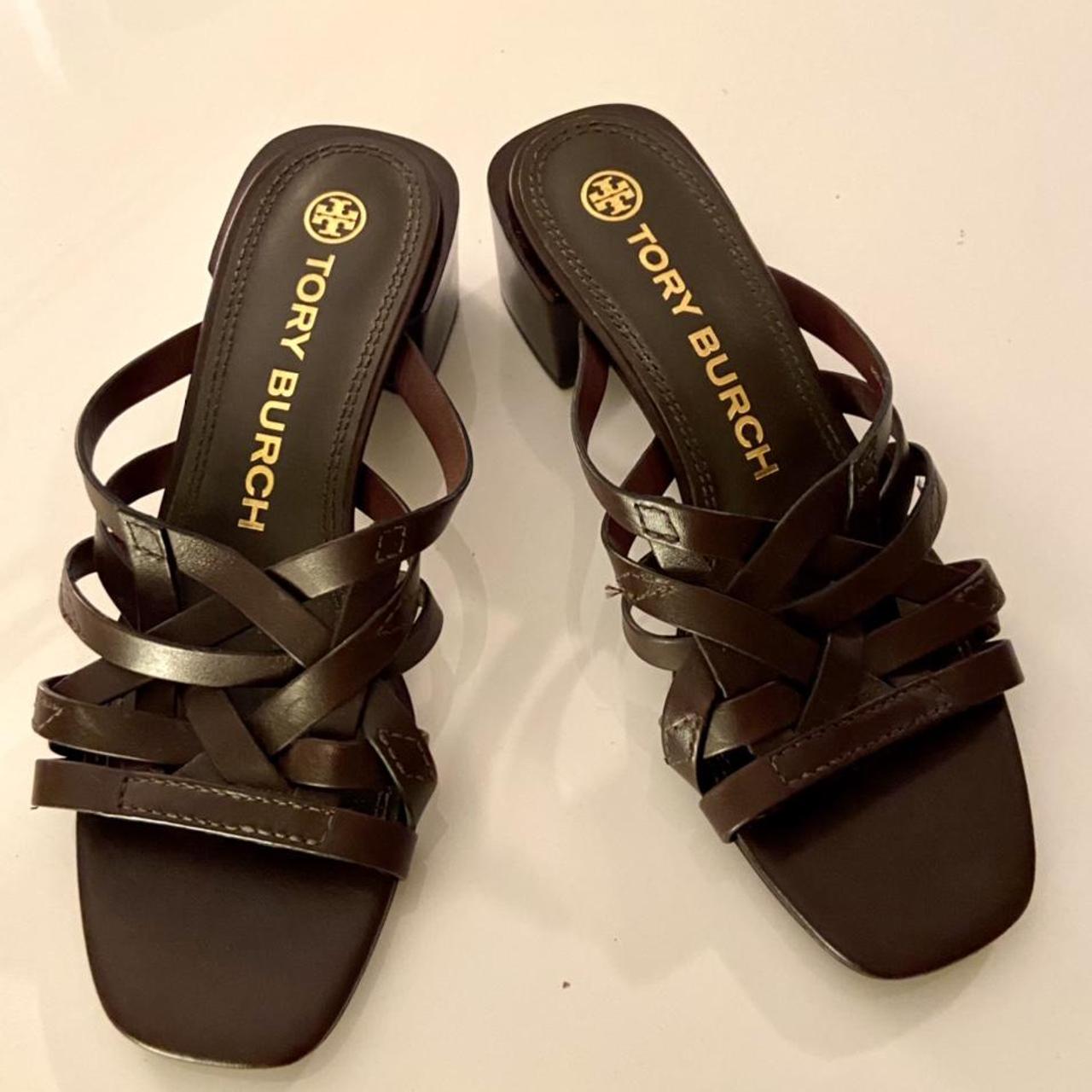 Burgundy tory burch outlet sandals