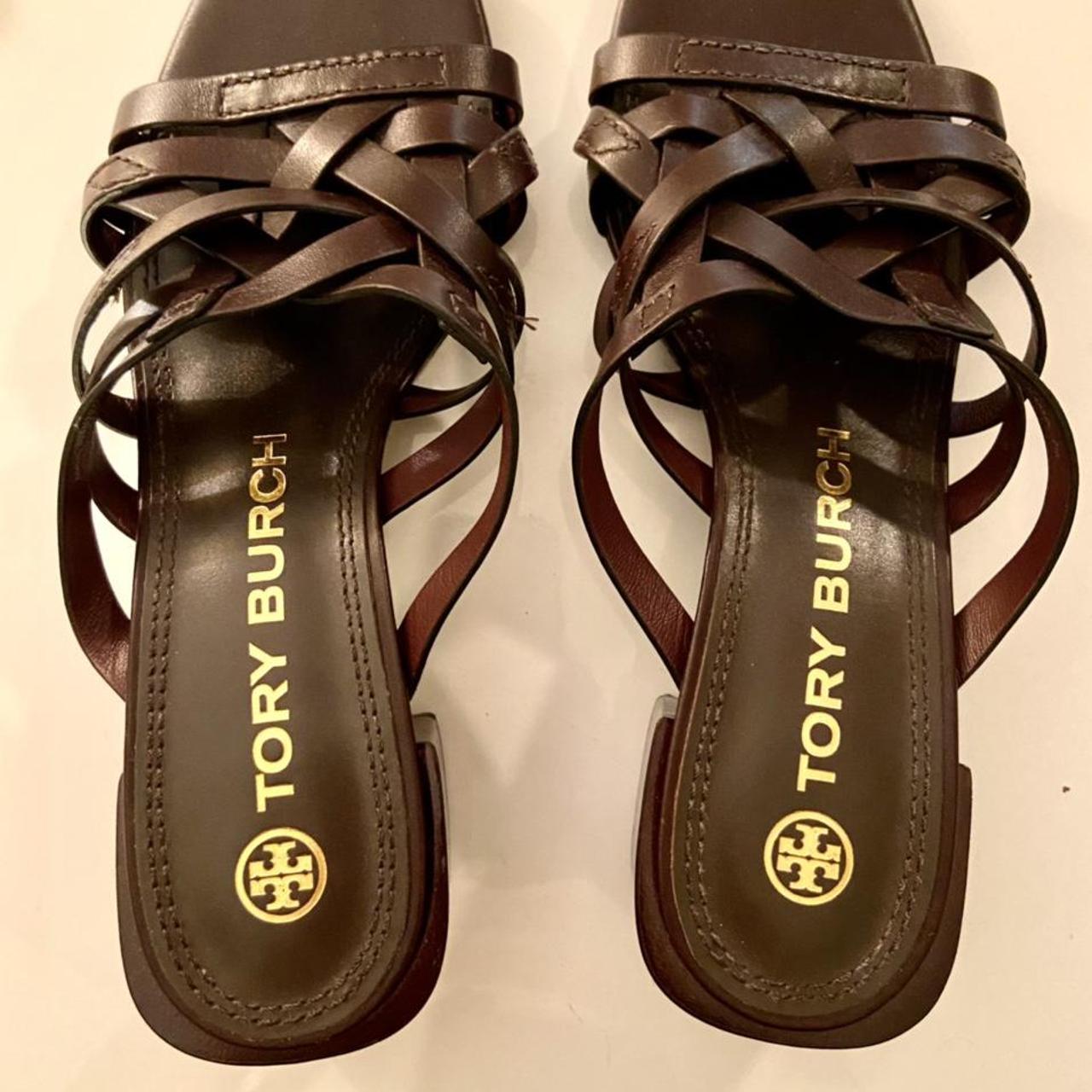 Tory burch 2024 burgundy sandals