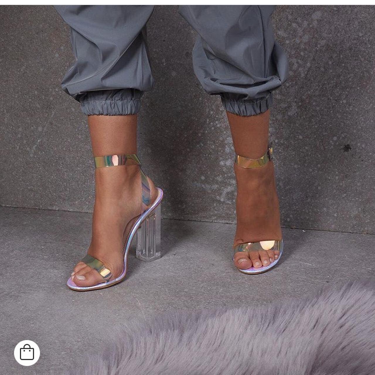 Alia strappy perspex high heels in iridescent best sale