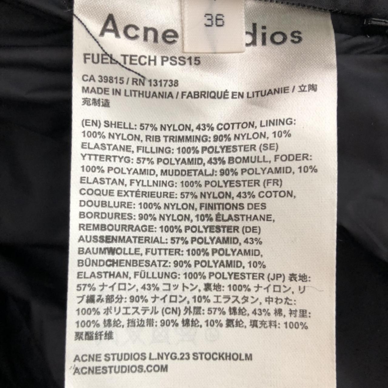 Acne Studios Fuel Tech PSS15 jacket , Size 36, Bomber...