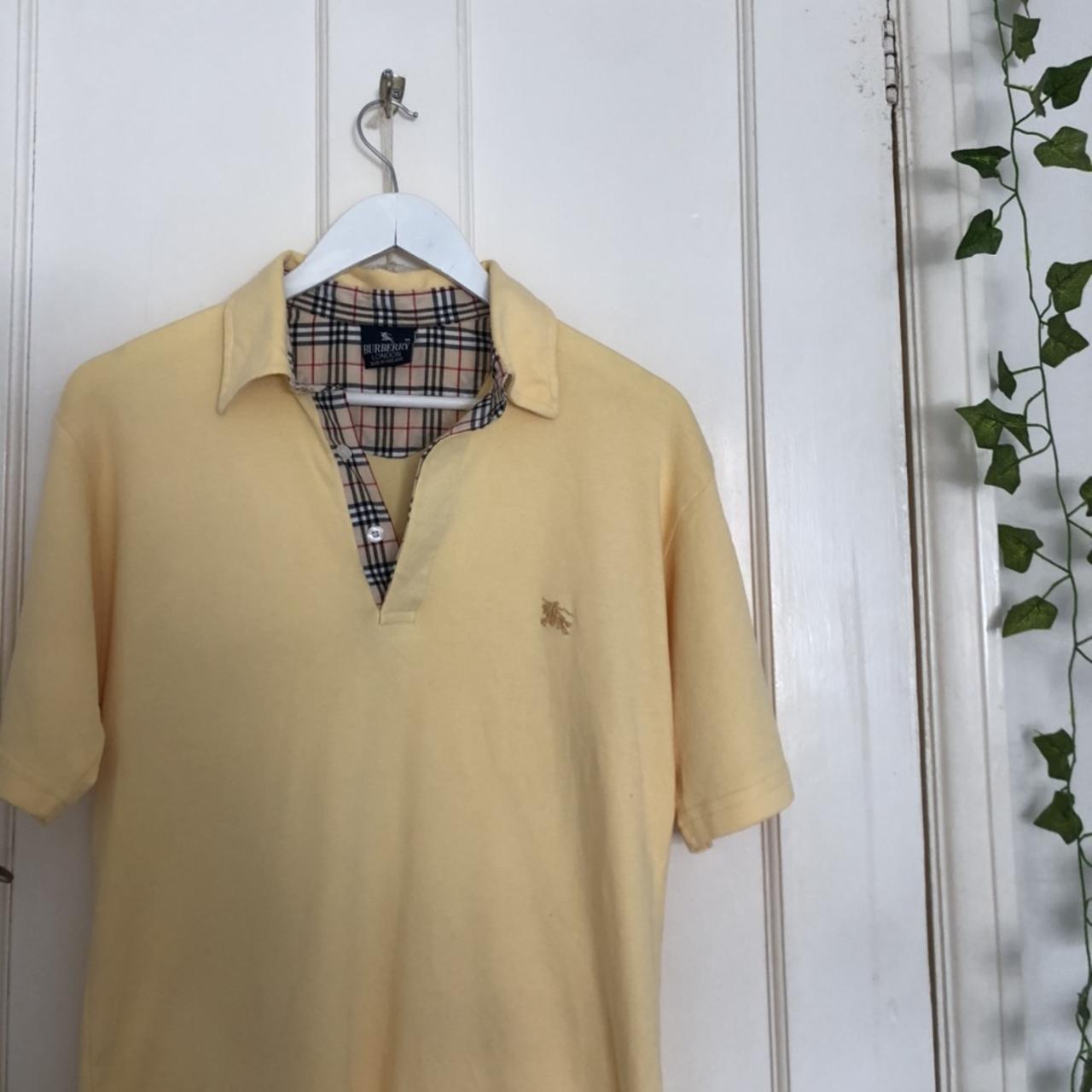 Burberry yellow hotsell polo shirt