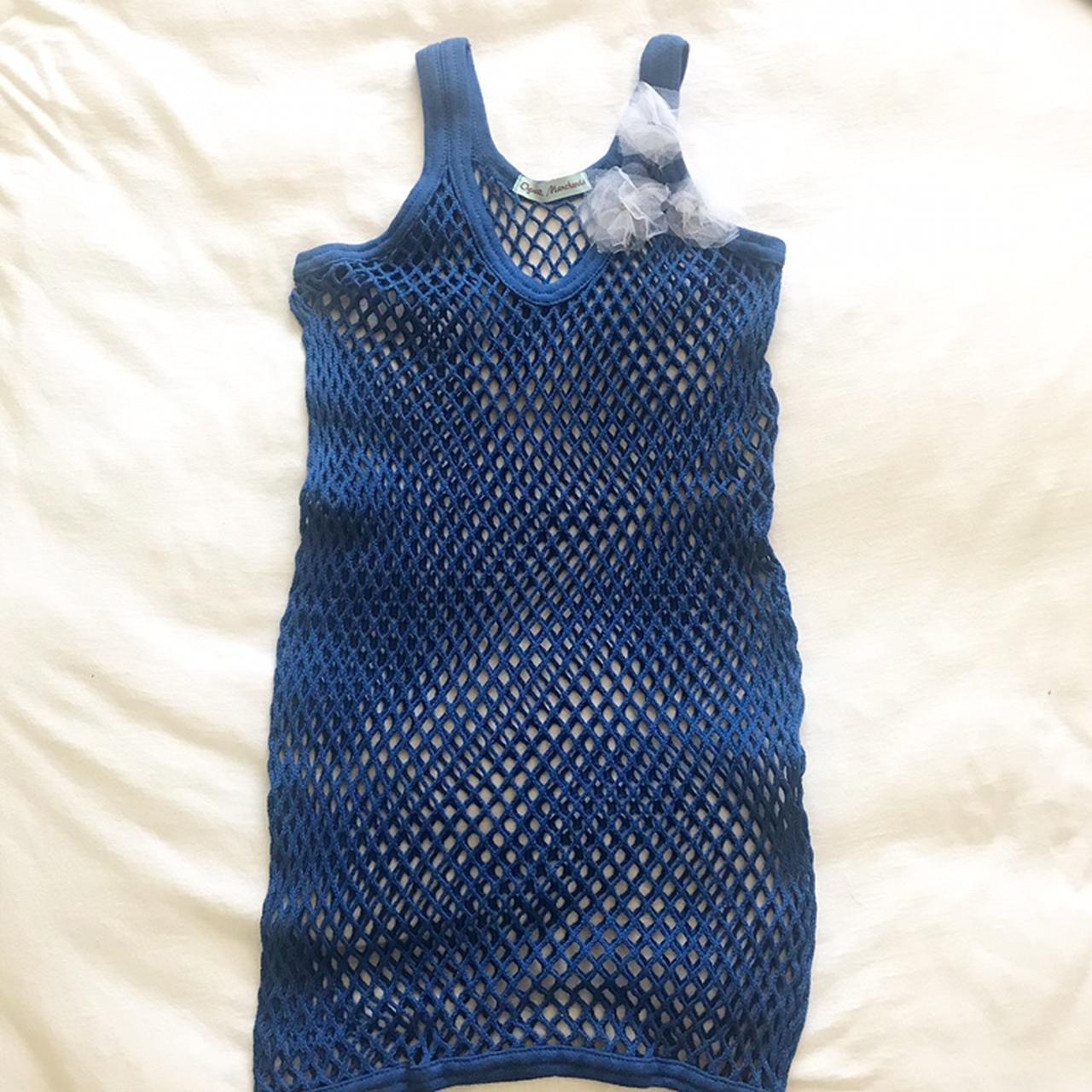 Original classic blue string vest from the... - Depop