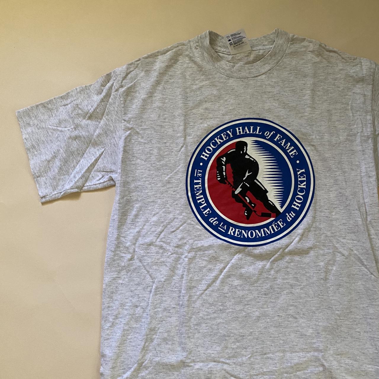 hockey hall of fame tee light heather grey graphic... Depop