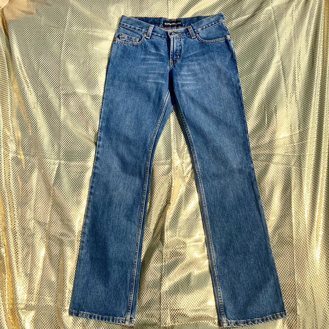 Vintage 90s y2k low rise bootcut jeans from Express... - Depop