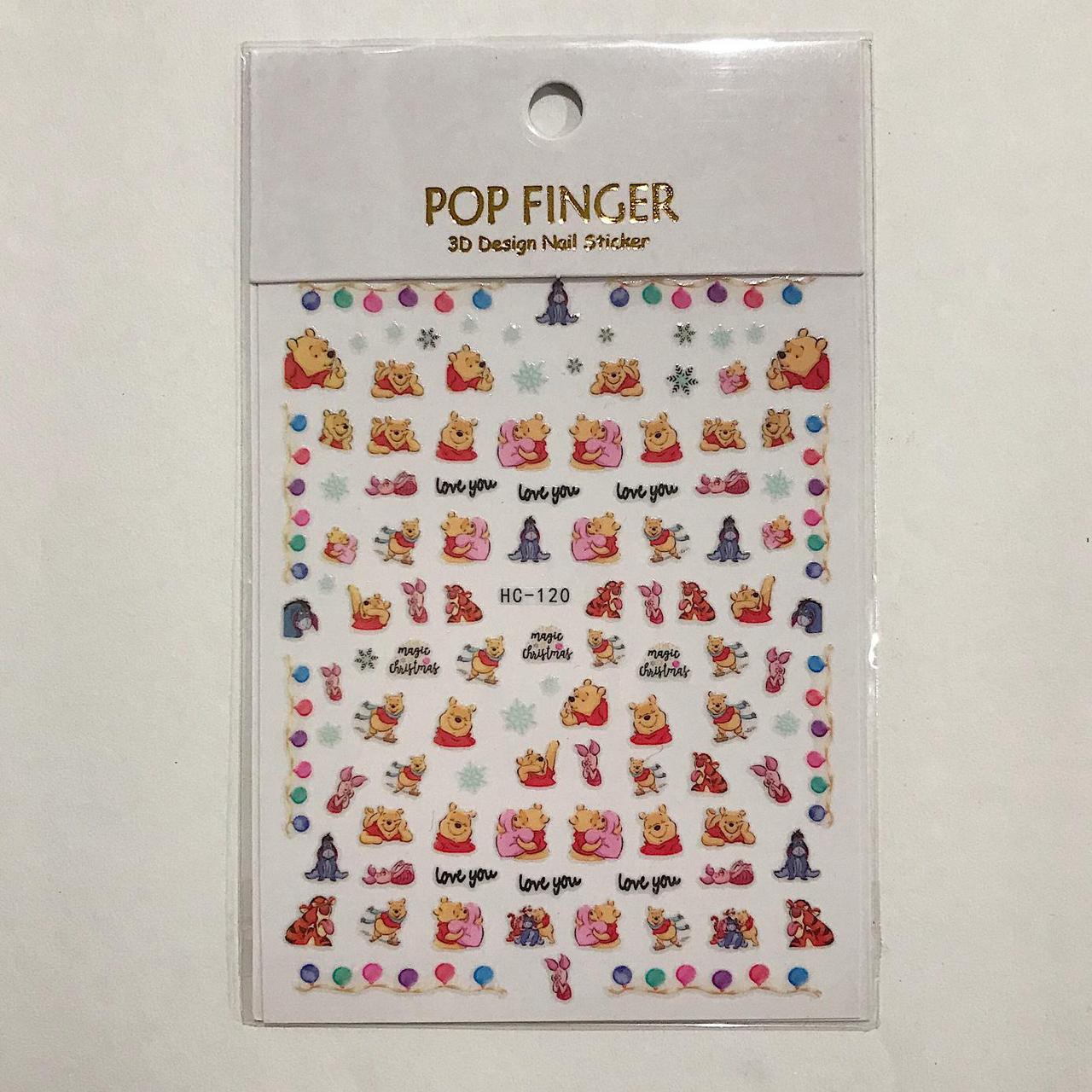 Winnie the Pooh nail art / stickers, Beauty & Personal Care, Hands & Nails  on Carousell