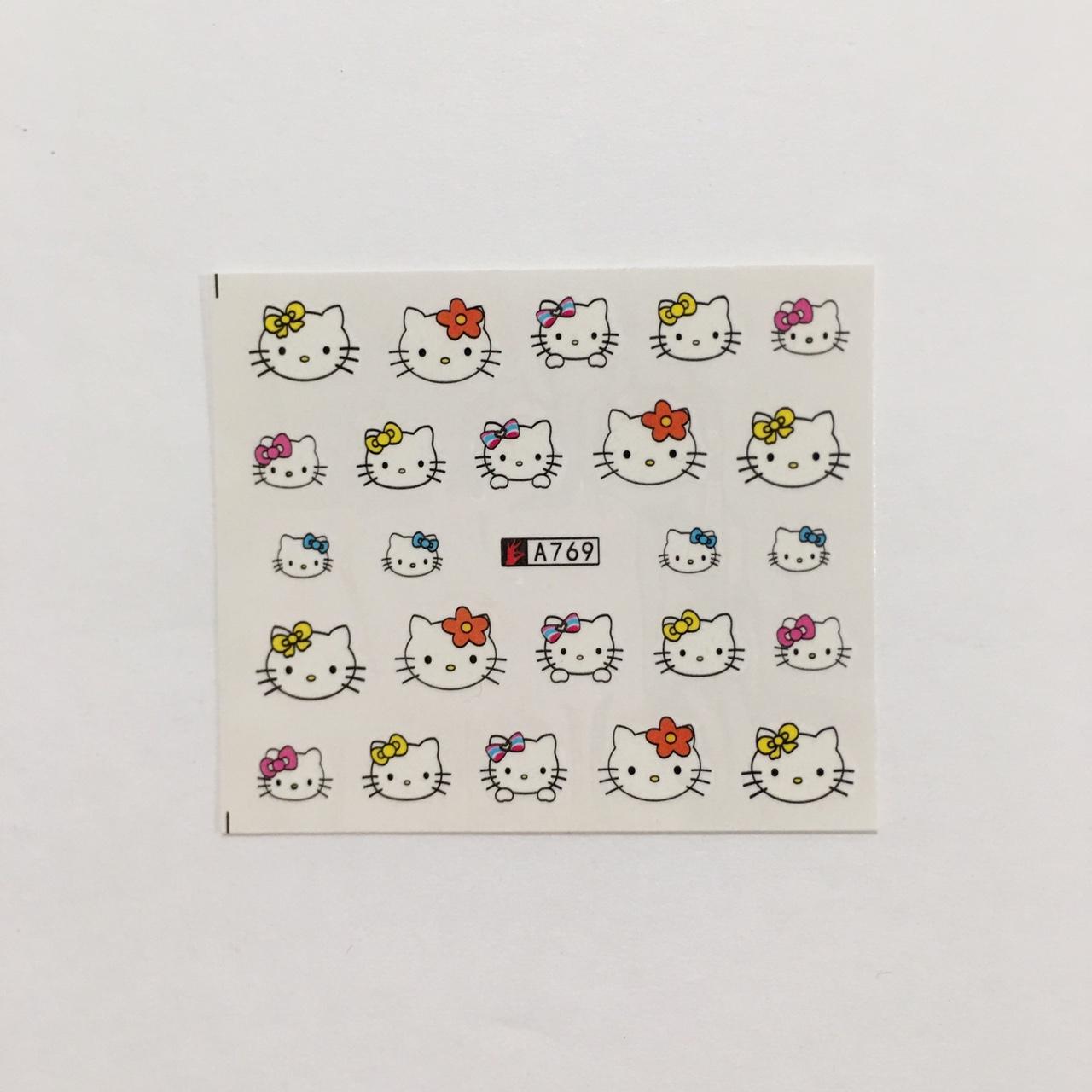 Hello Kitty Nail Art Stickers Brand New Sheet Set Depop 6640