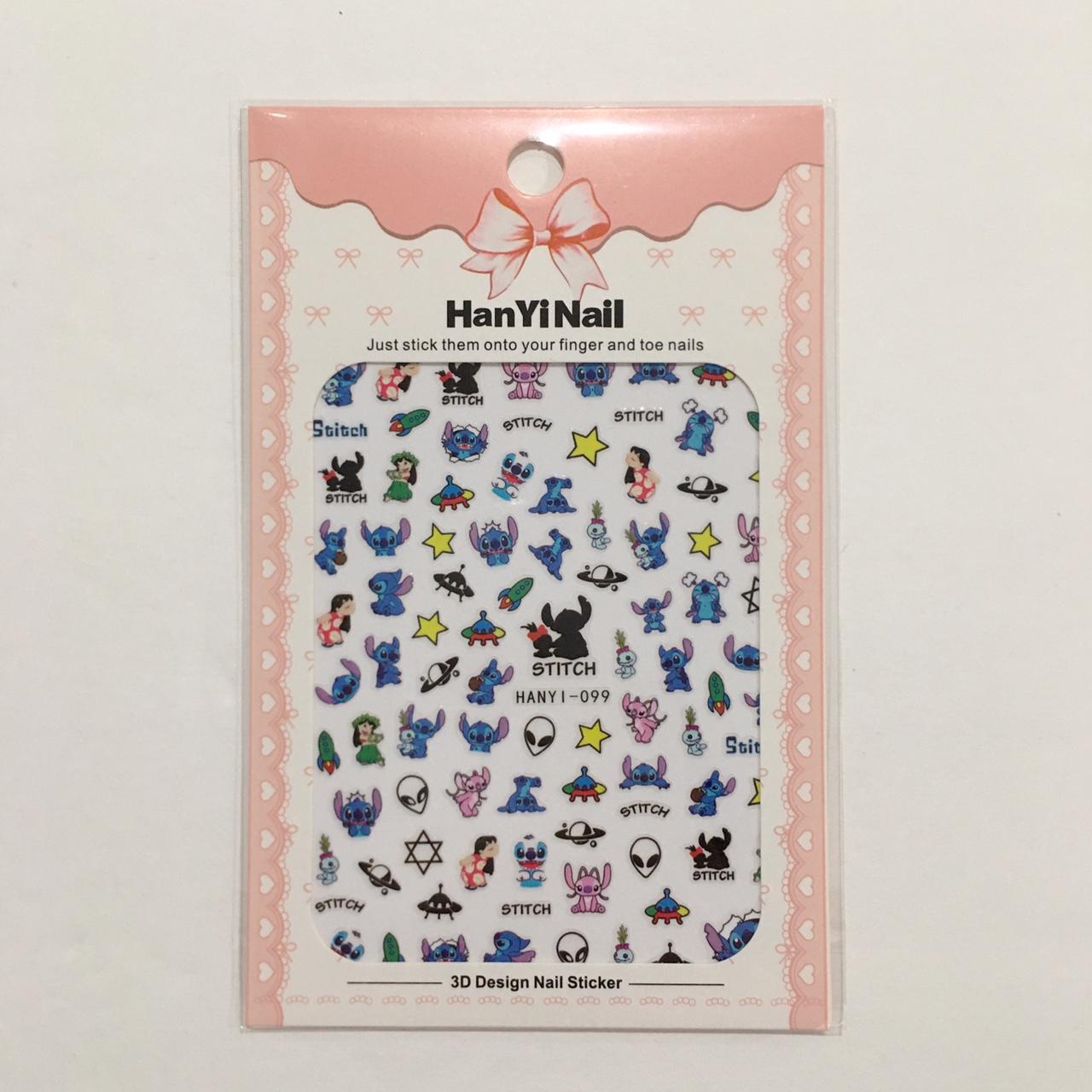 Nail Art Water Decals Stickers Transfers , Disney Stitch, Scrump, Angel &  Lilo Collection - 3 Designs