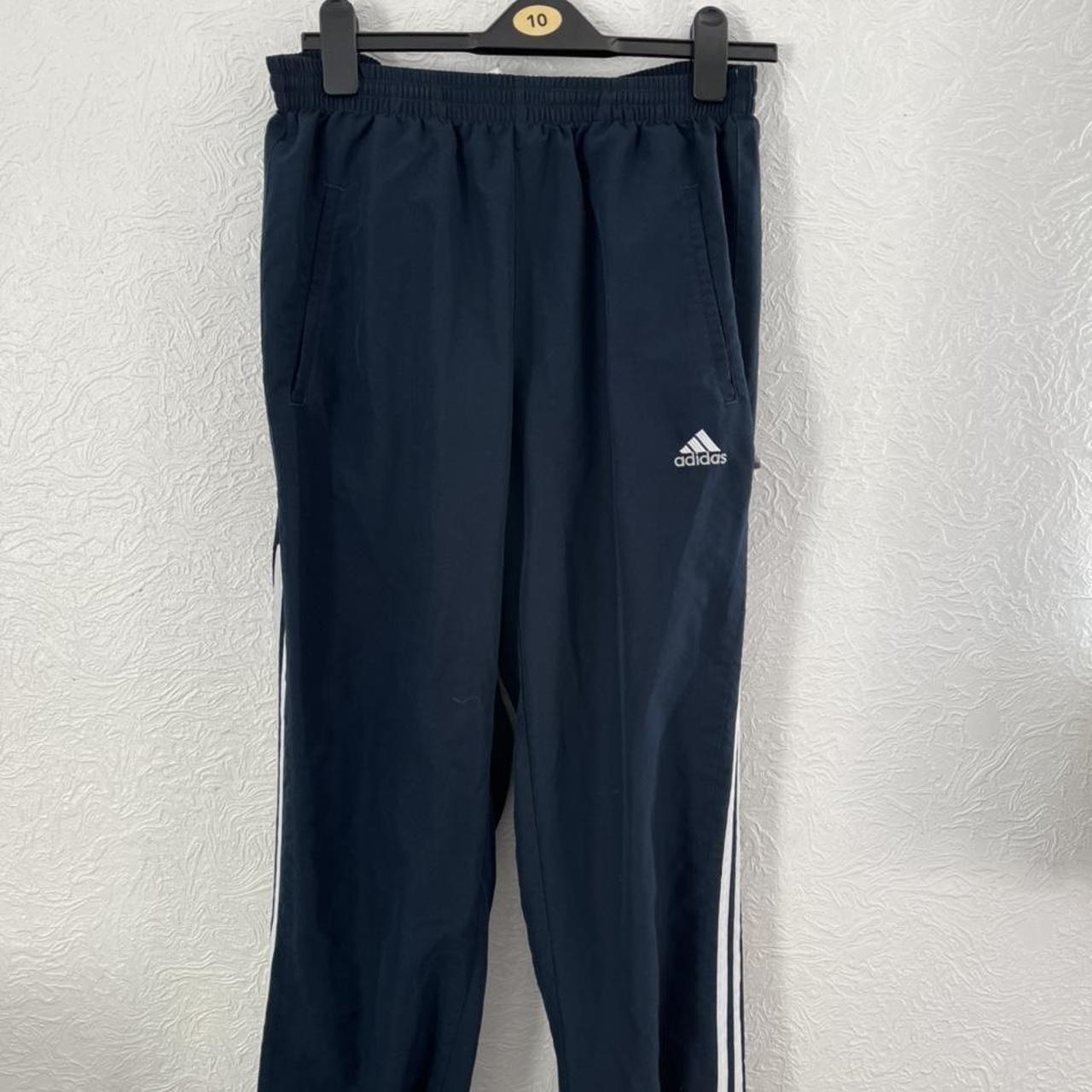 Vintage Adidas track pants Size medium Navy Great... - Depop