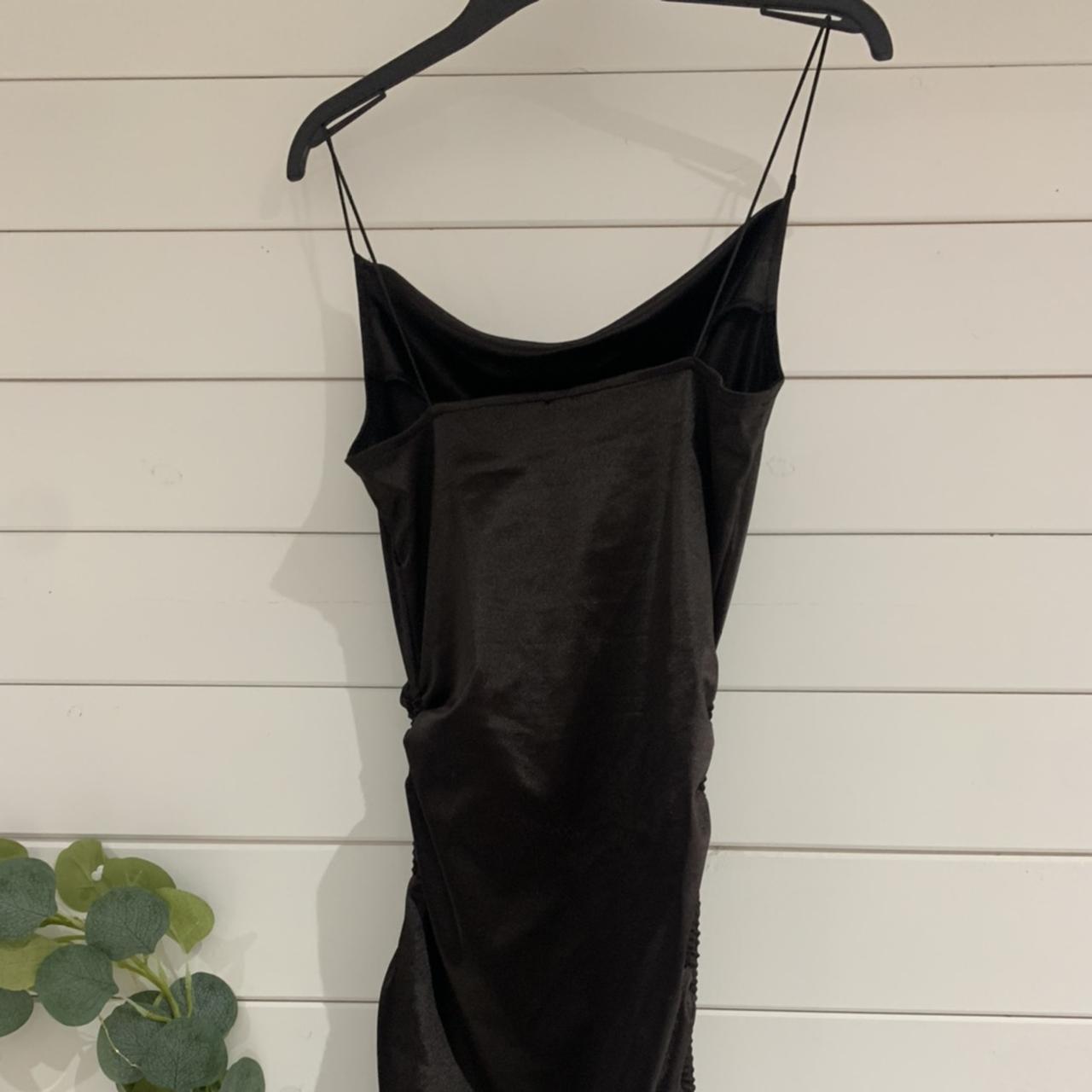 Black H&M slip dress with adjustable ruched sides.... - Depop