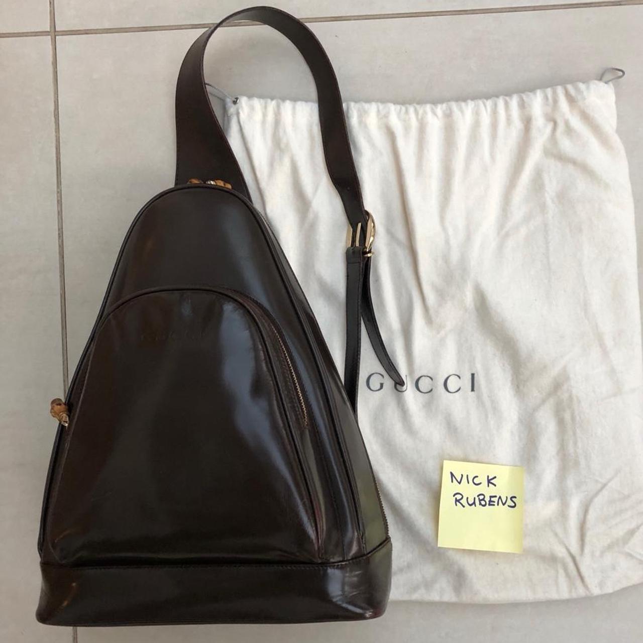 Gucci Hobo bag Suede and Leather with Bamboo handle - Depop