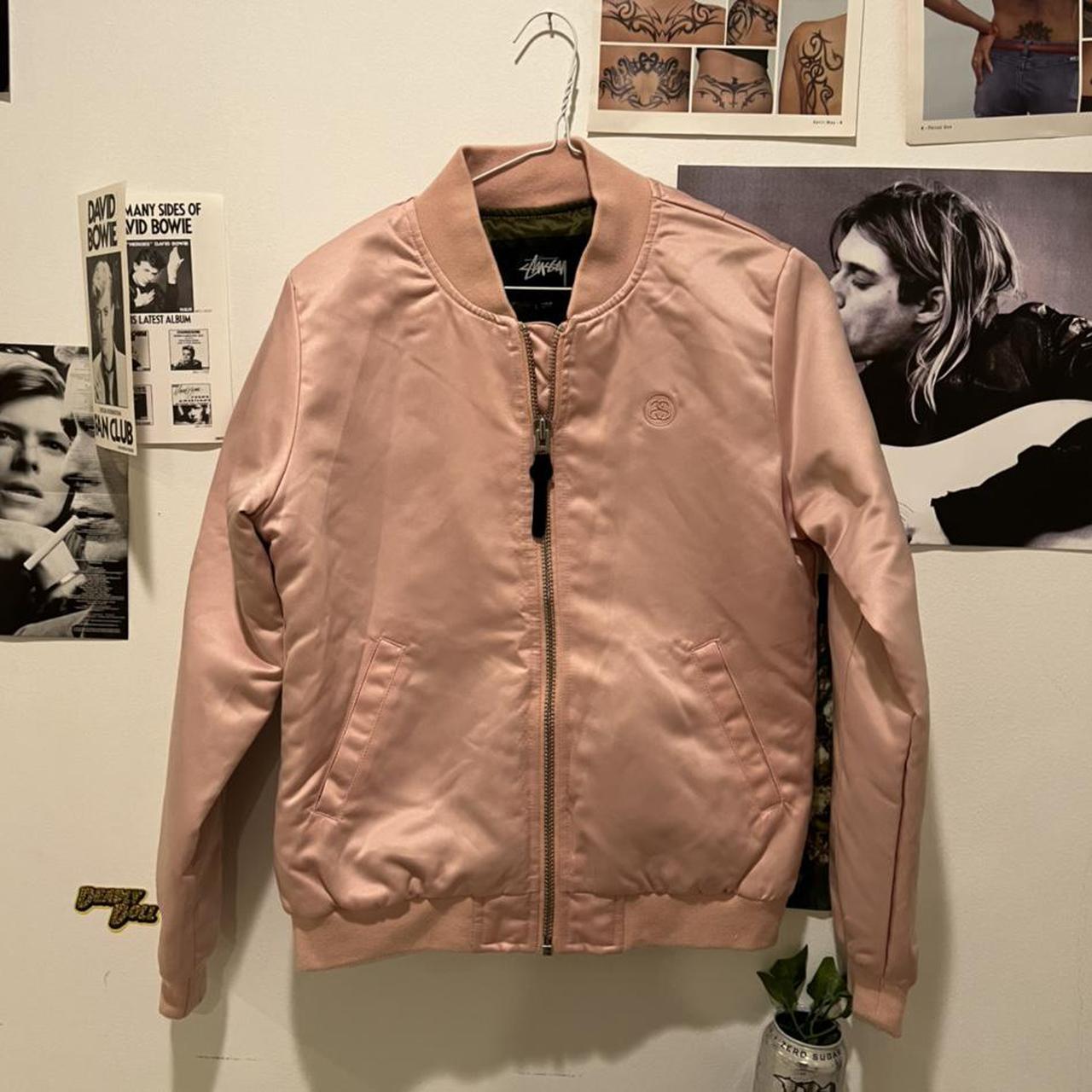 Stussy satin hot sale bomber jacket