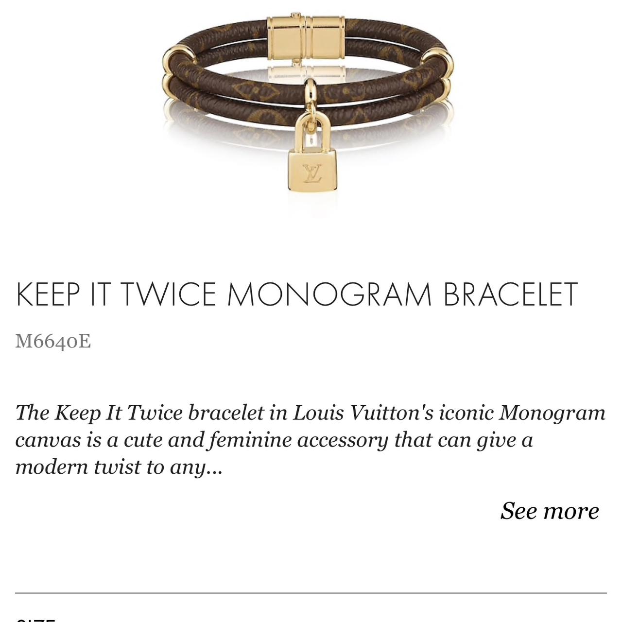 Louis Vuitton MONOGRAM Keep it twice monogram bracelet (M6640E)