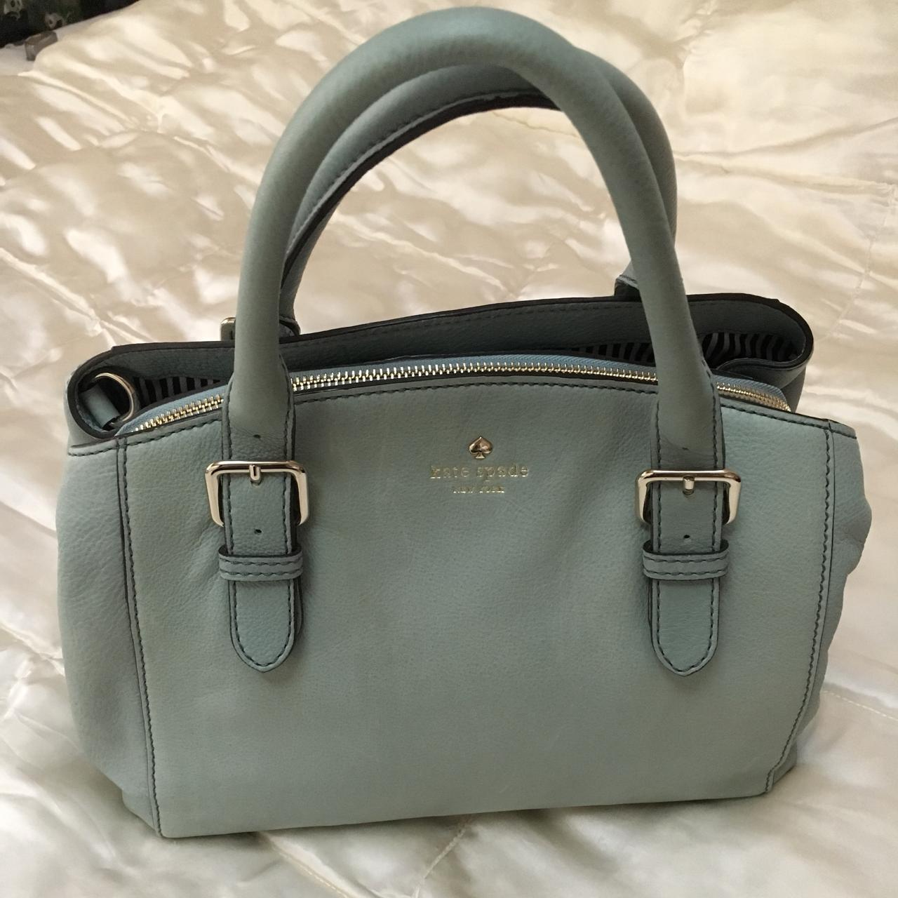 Kate Spade Blue & Green Leather metalic Crossbody Strap Magnetic Close Purse  — Labels Resale Boutique