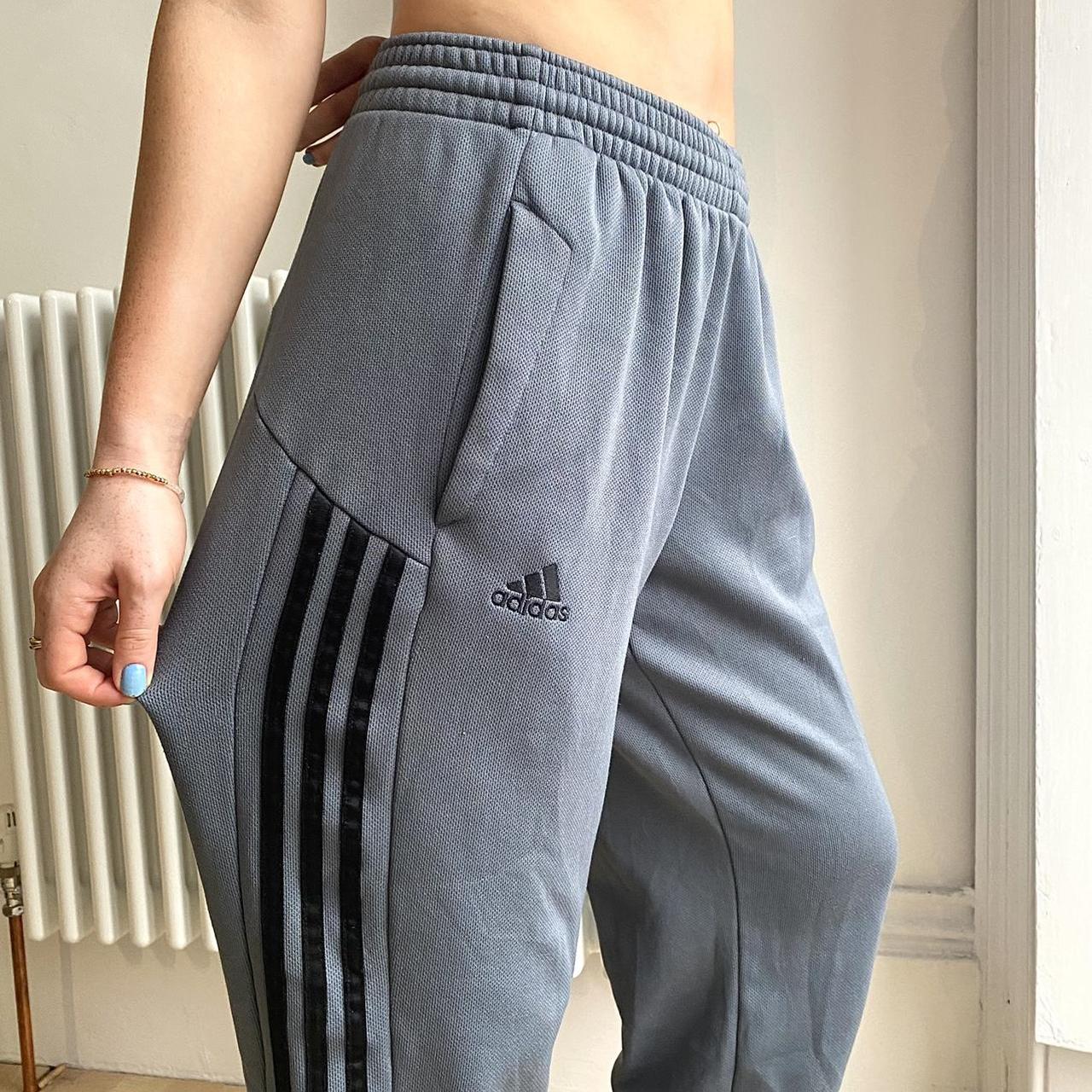 Vintage adidas joggers Grey and black joggers with... Depop