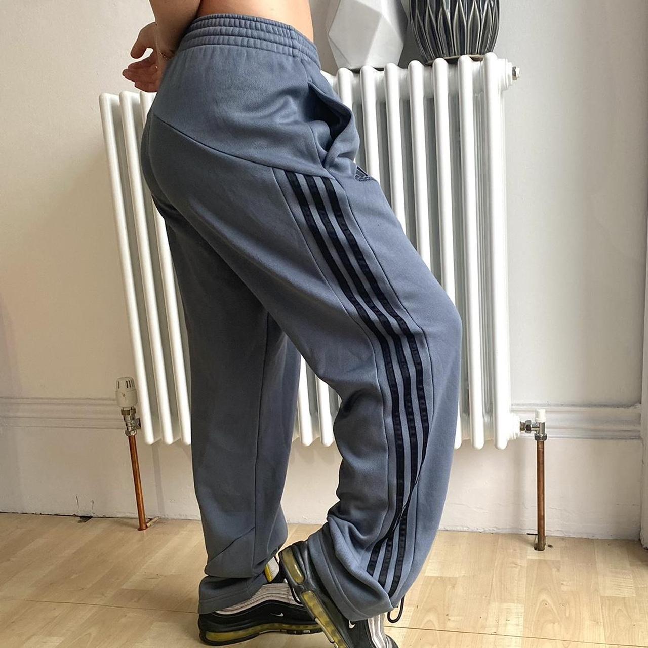 Vintage adidas joggers Grey and black joggers with... Depop