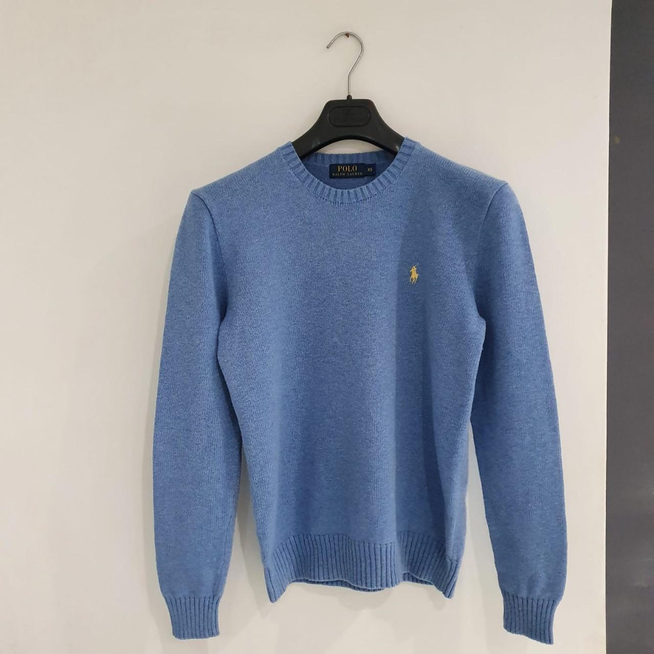 Ralph Lauren Men's Blue Jumper | Depop