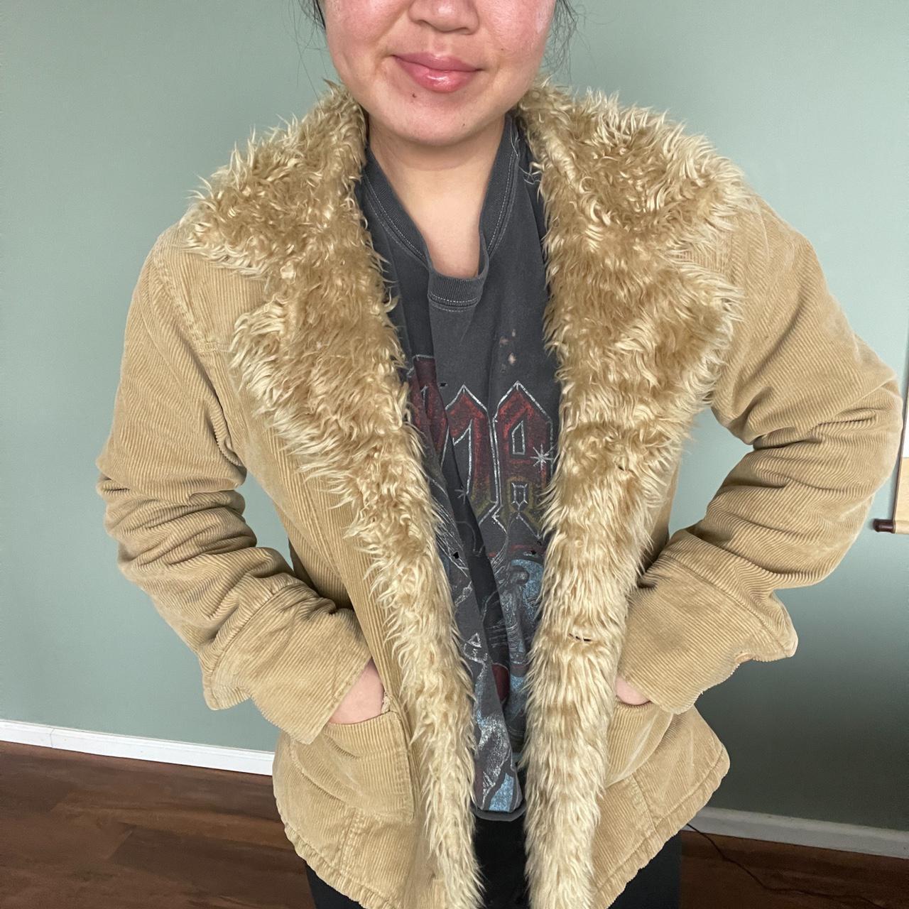 Faux fur corduroy clearance jacket