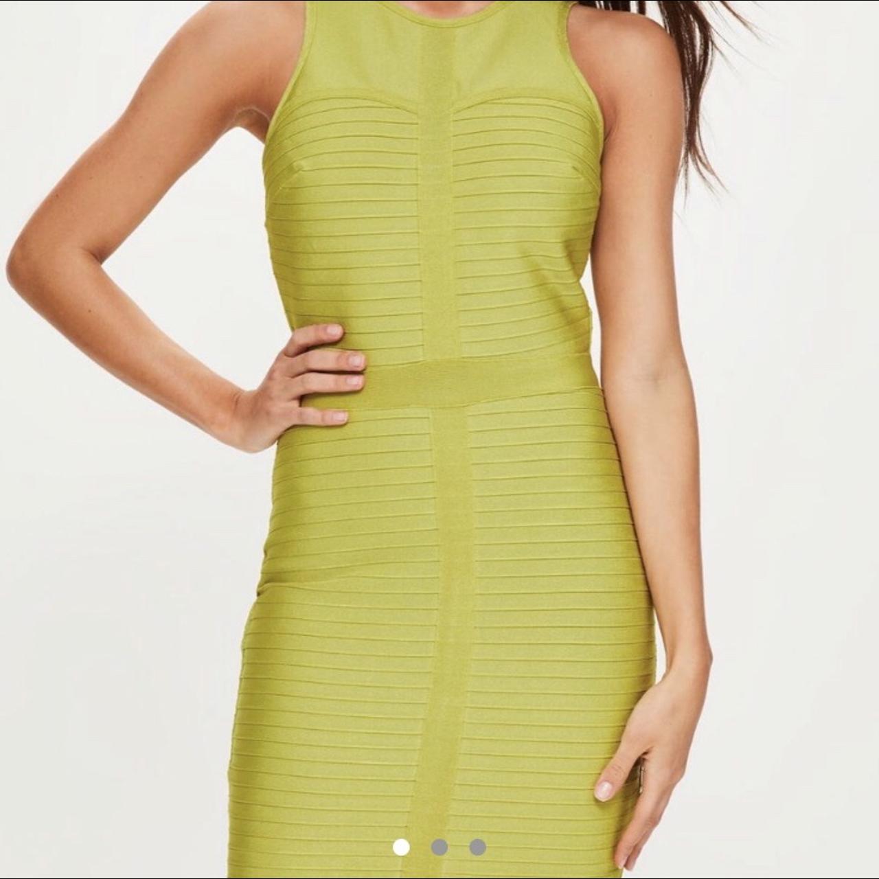 Green bandage deals dress missguided