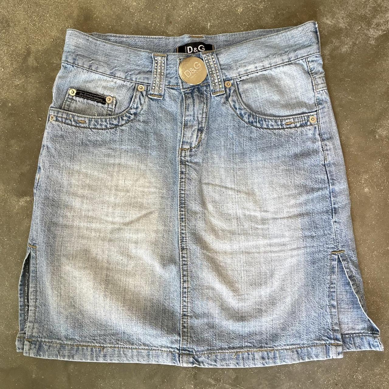 y2k dolce and Gabbana denim mini skirt! super rare | Depop