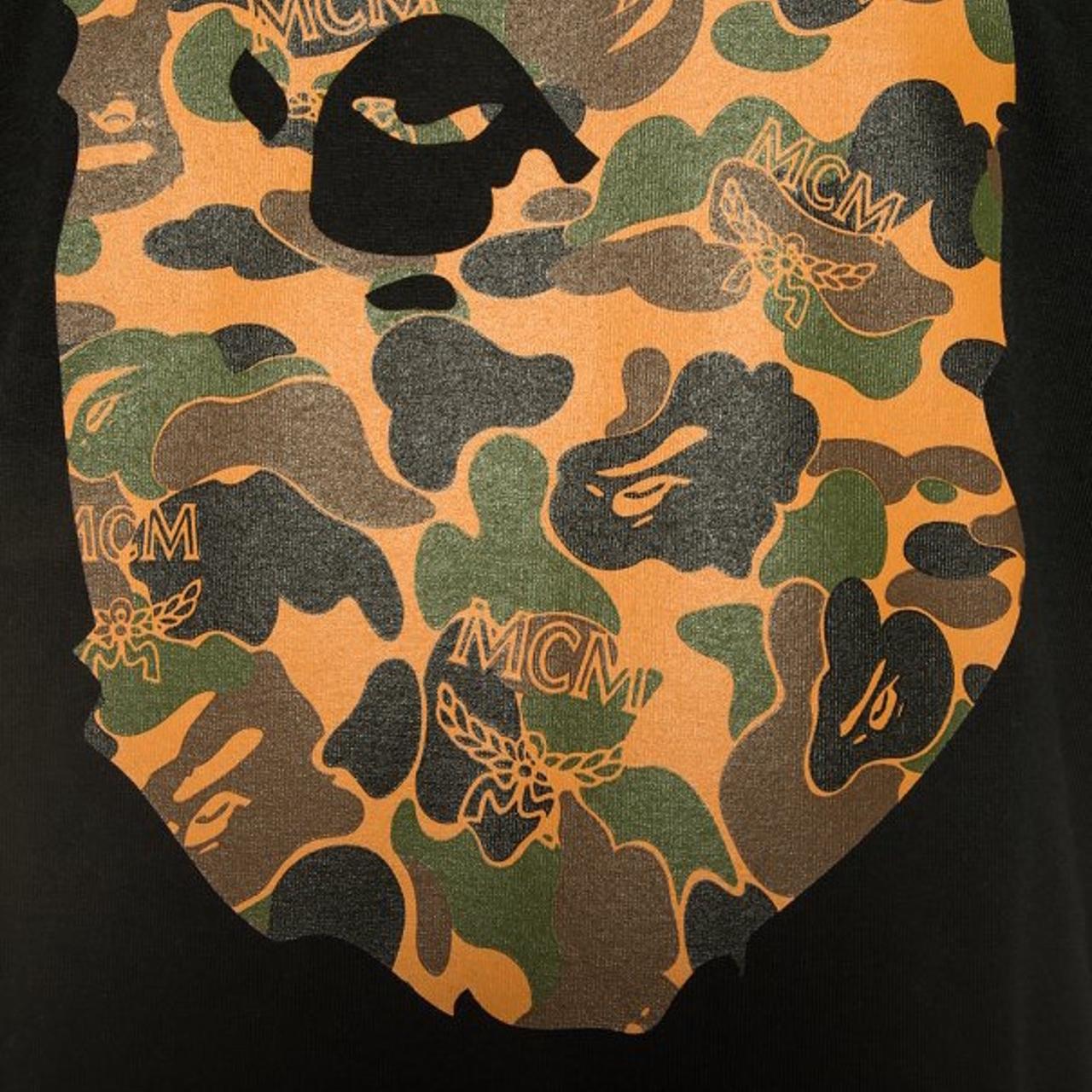 BAPE x MCM, Camo Ape Head Tee Black, Size : M, Cond.:...