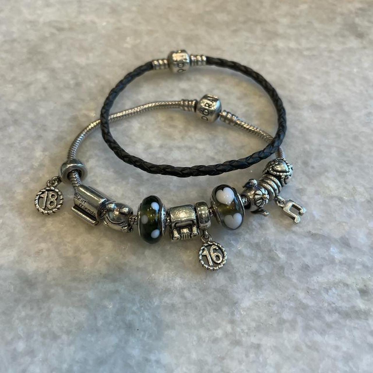 2 Pandora bracelets with hotsell charms