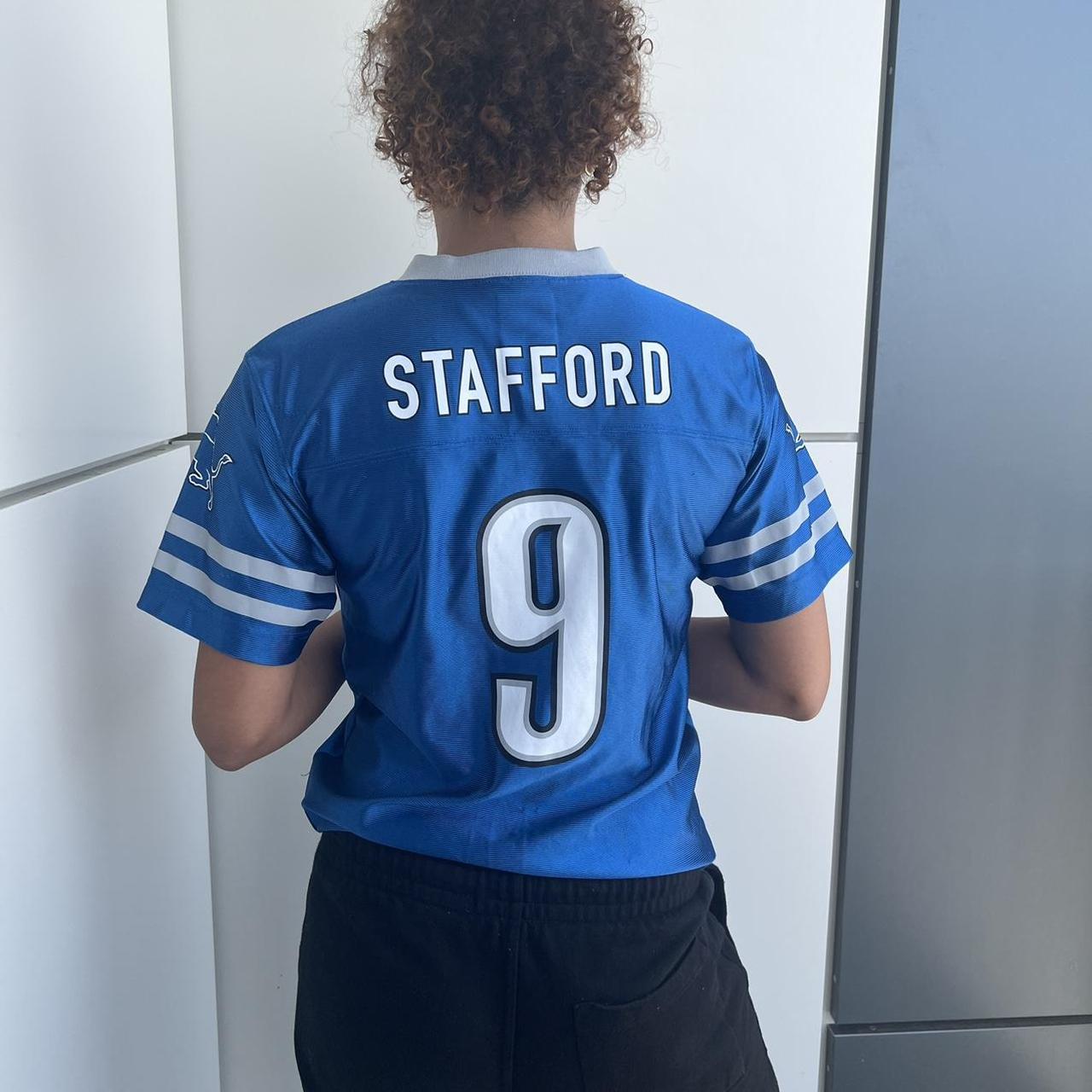 Detroit Lions Stafford # 9 Blue T shirt Football - Depop