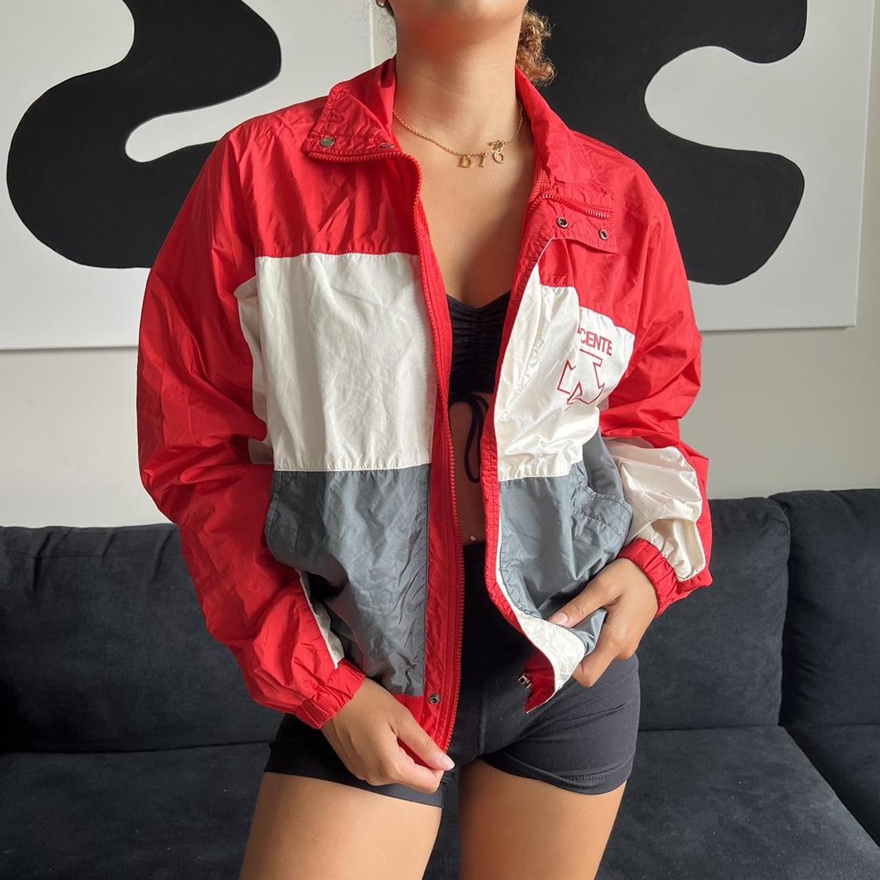 Women's Red and Grey Jacket | Depop