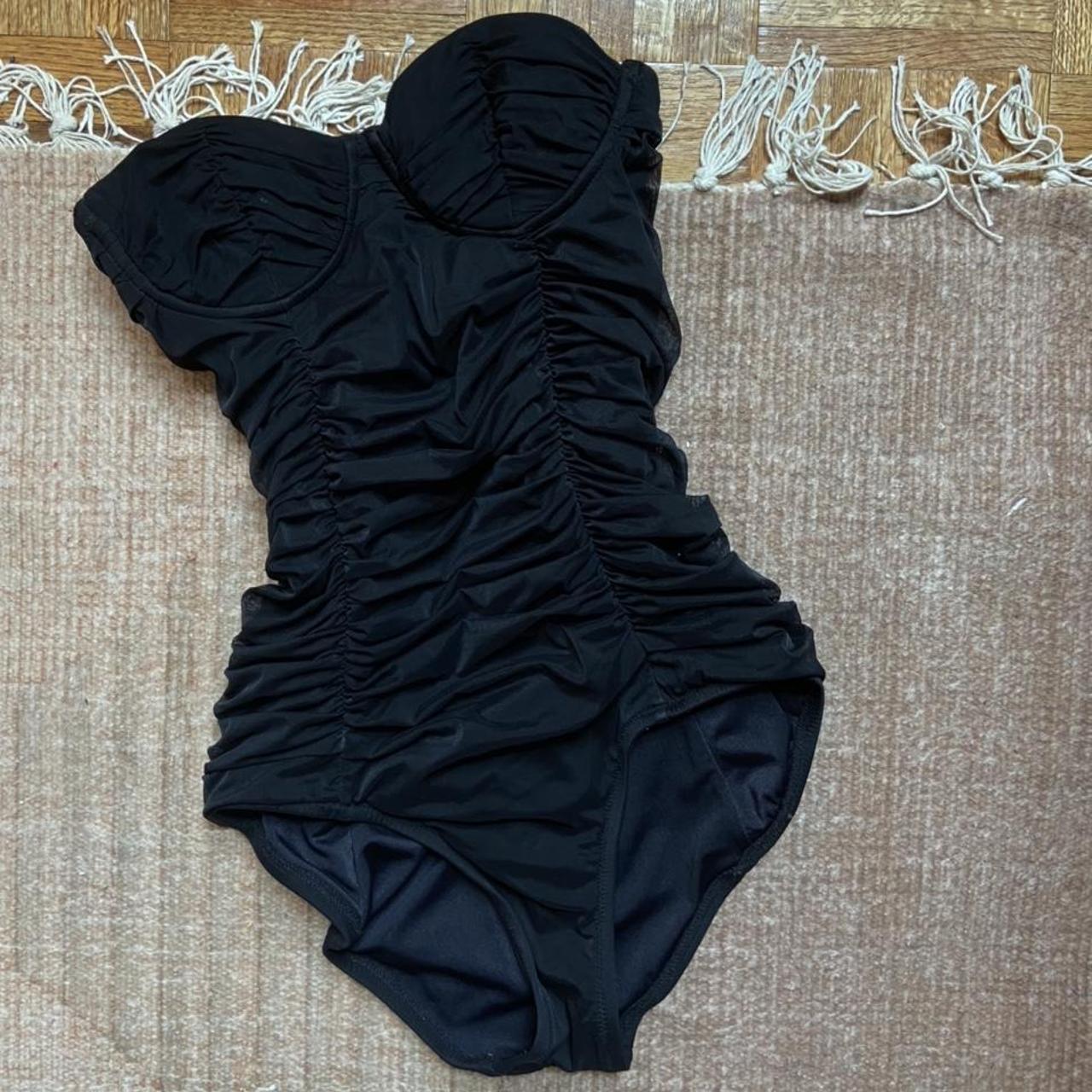 Ruched Bathing Suit in Black by J.Crew. Loved this... - Depop