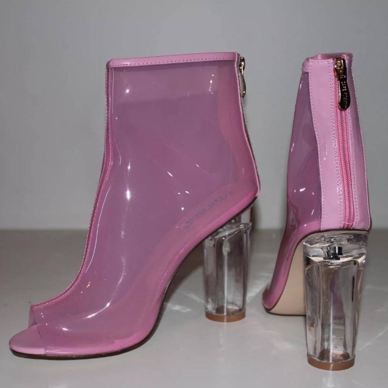 pale pink ankle boots