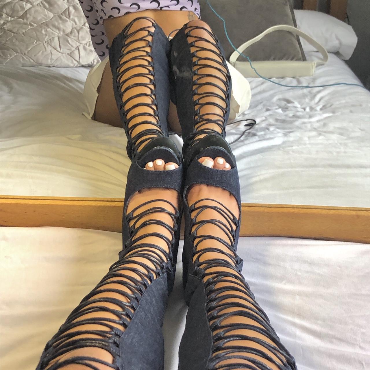 distressed lace up boots