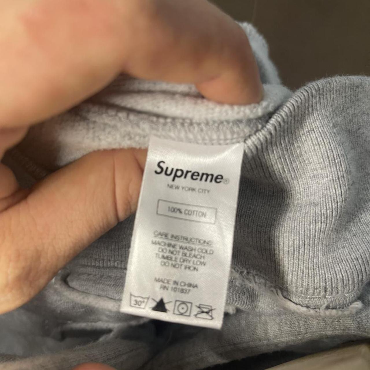 Supreme cutout hoodie in grey men's medium Been - Depop