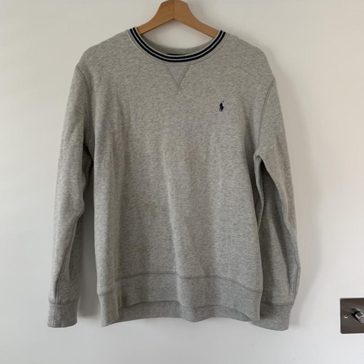 Boys large grey Ralph Lauren sweater Would easily... - Depop