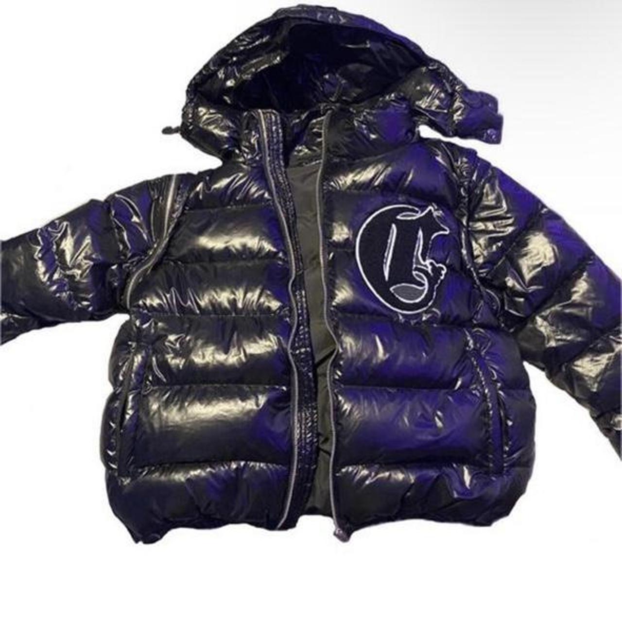 black corvidae puffer jacket size m perfect... - Depop