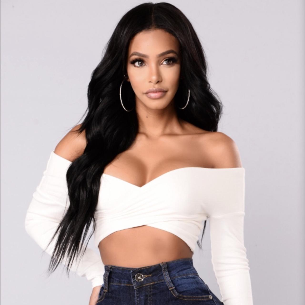 Fashion nova white online off the shoulder top