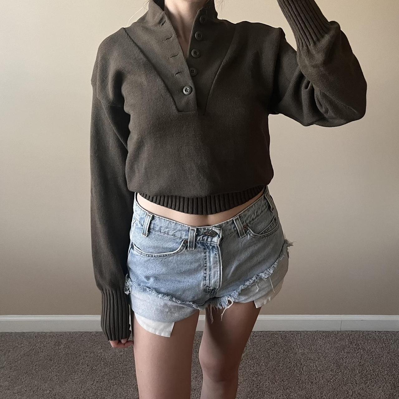 Vintage chocolate brown thick sweater looks & feels... - Depop