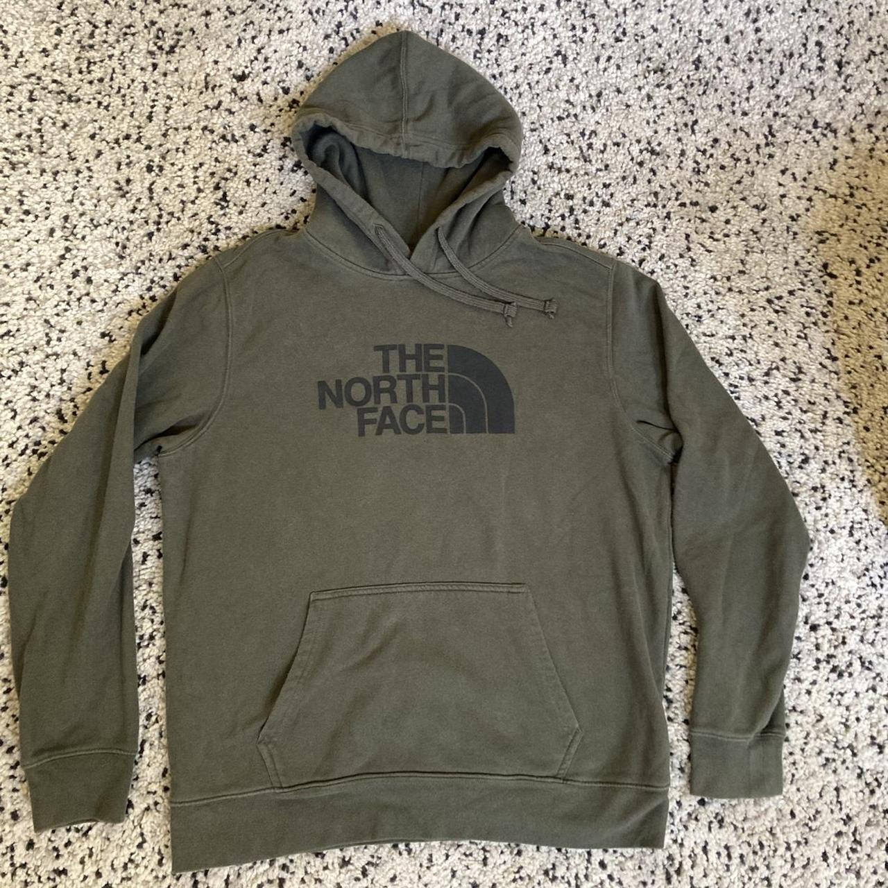 Green hoodie from the north face. Dark forest... - Depop