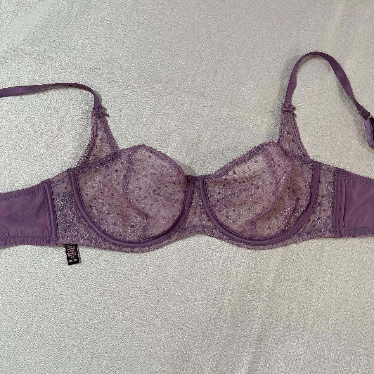 purple lace victorias secret bra - Depop