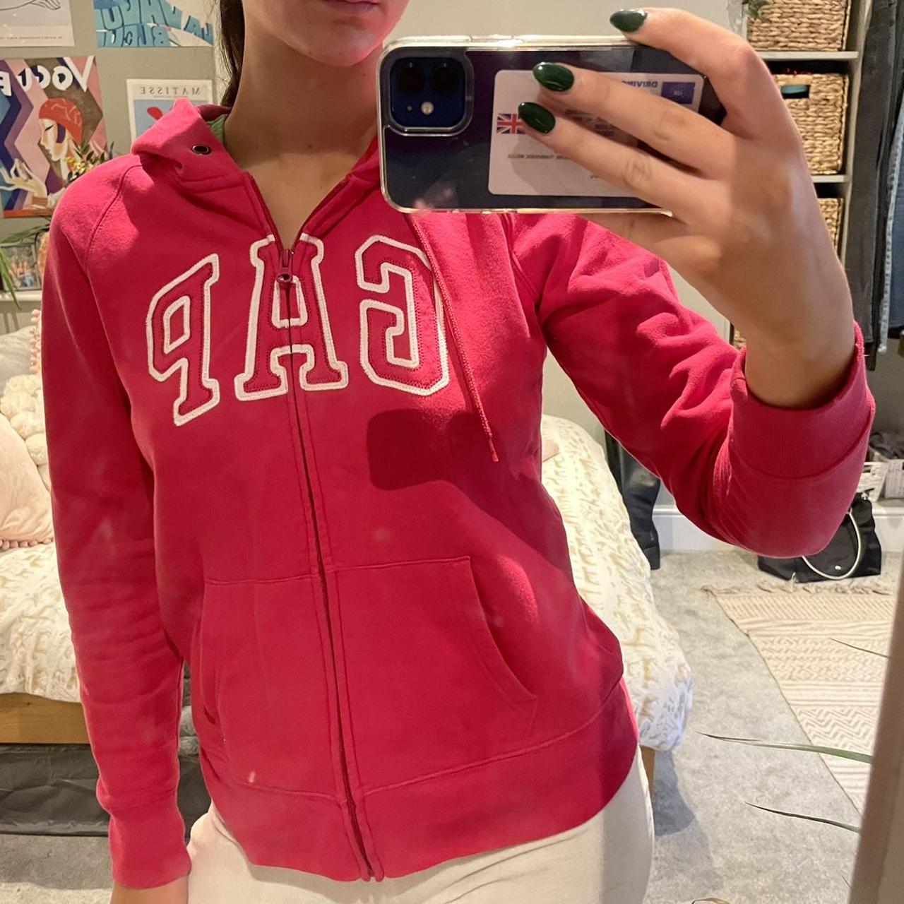 Gap Women's Pink Hoodie Depop