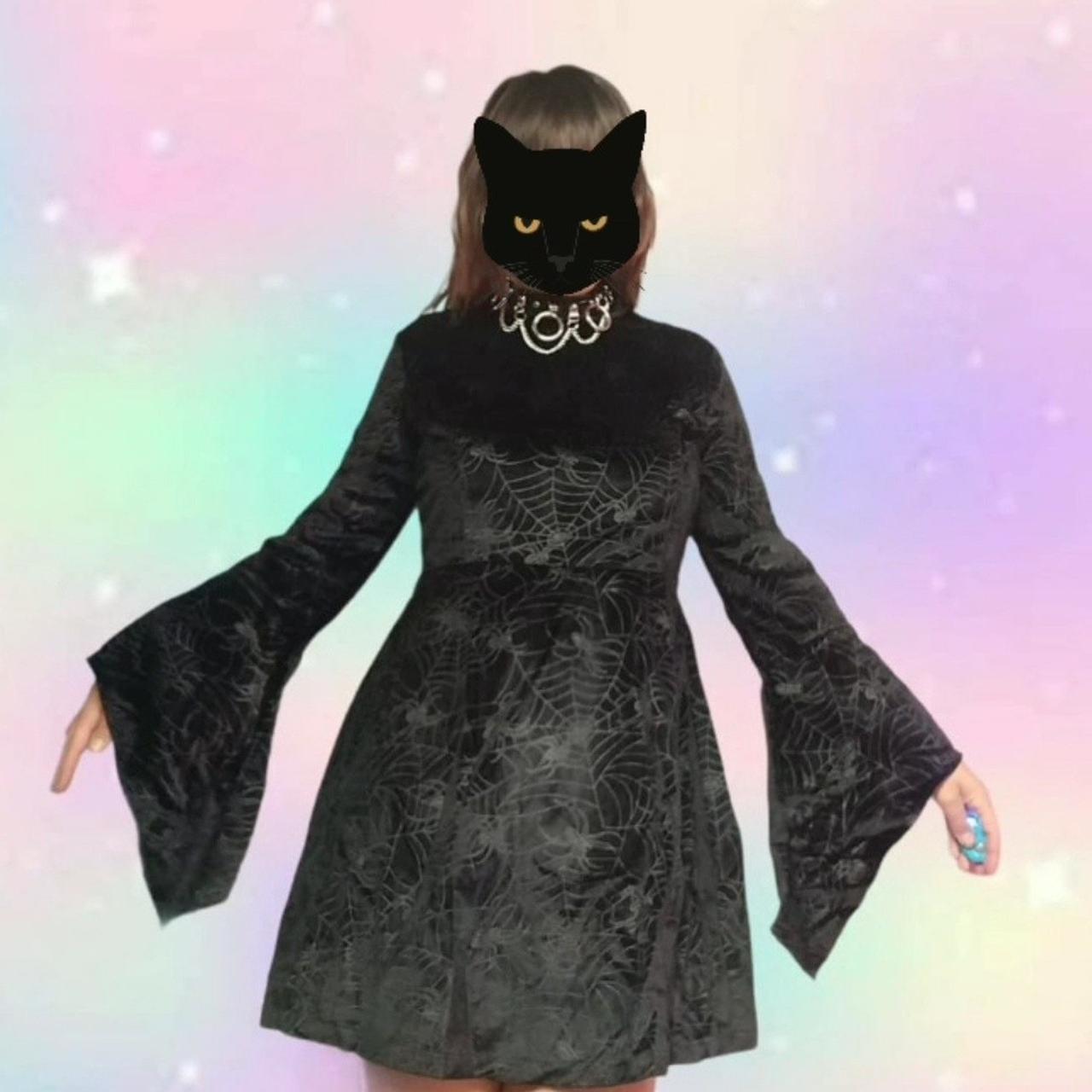 Goth dress Beautiful trad Goth dress with spider Depop