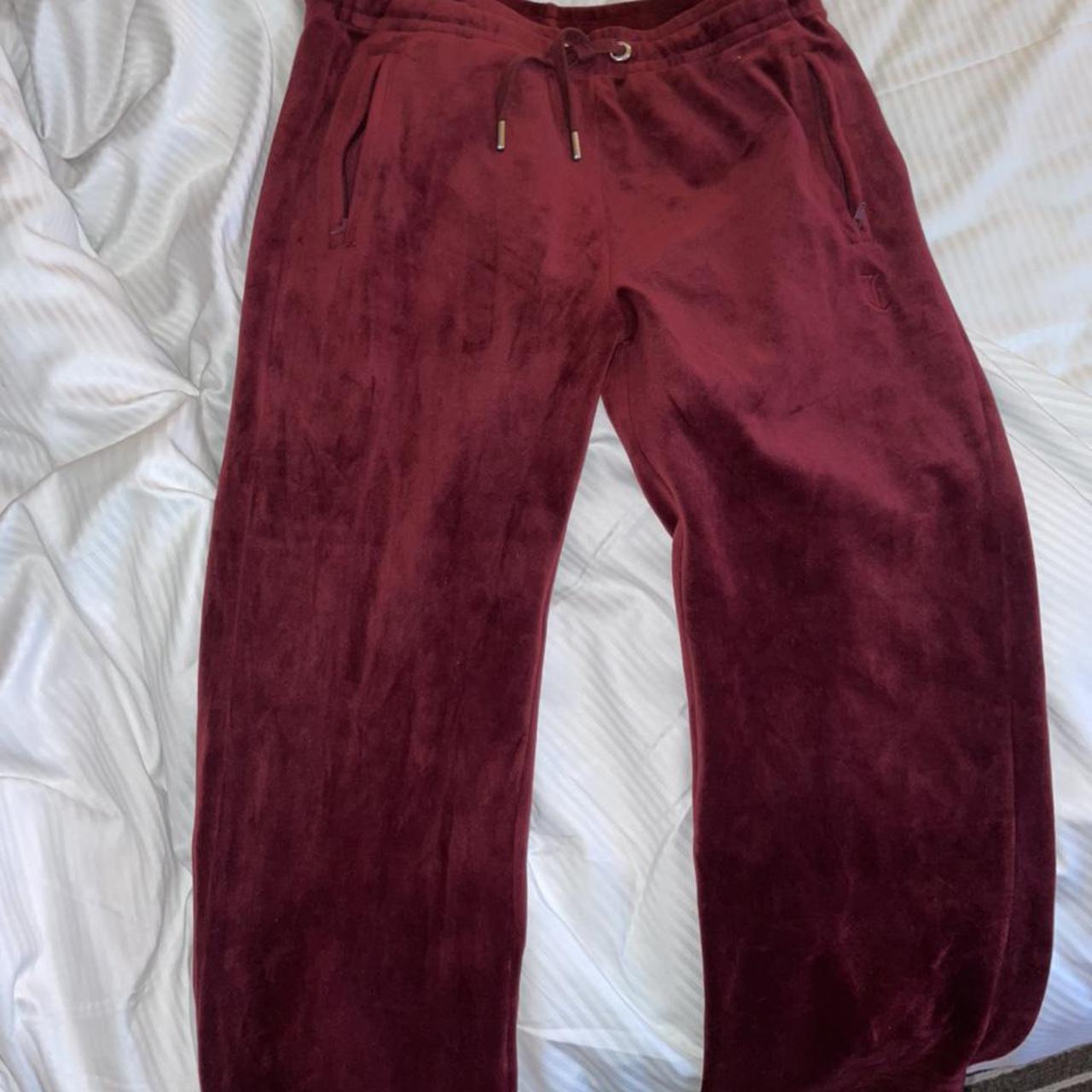 Juicy Couture Womens Burgundy And Silver Joggers Tracksuits Depop