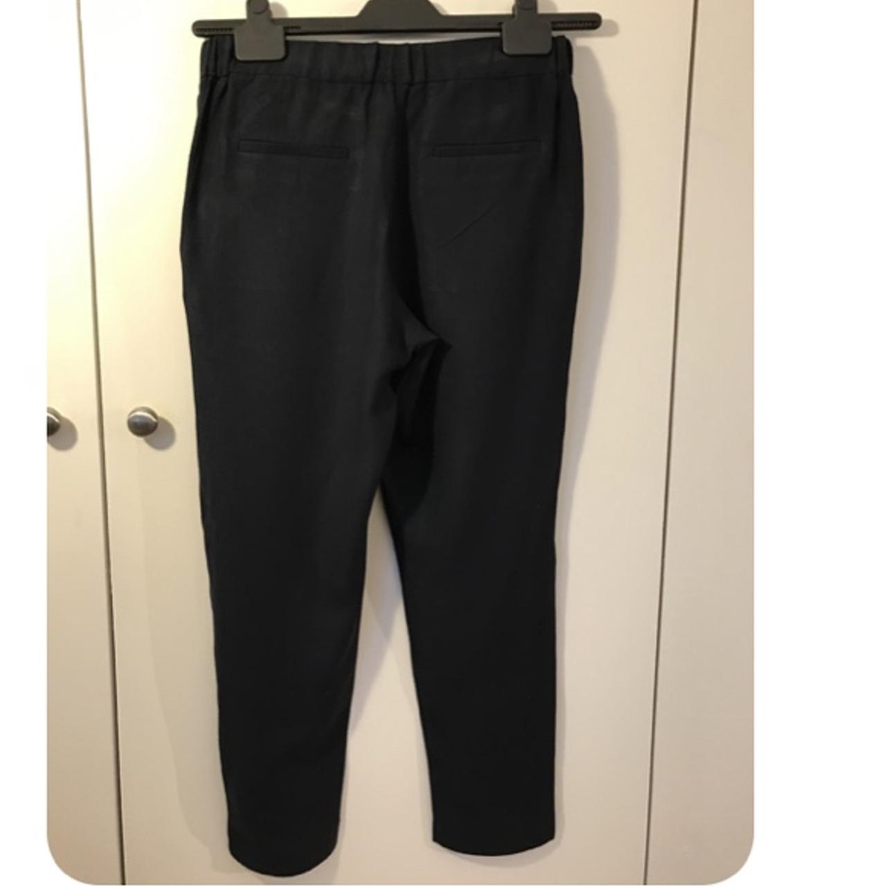 Allsaints Uk 6 navy ankle length tapered trousers... - Depop