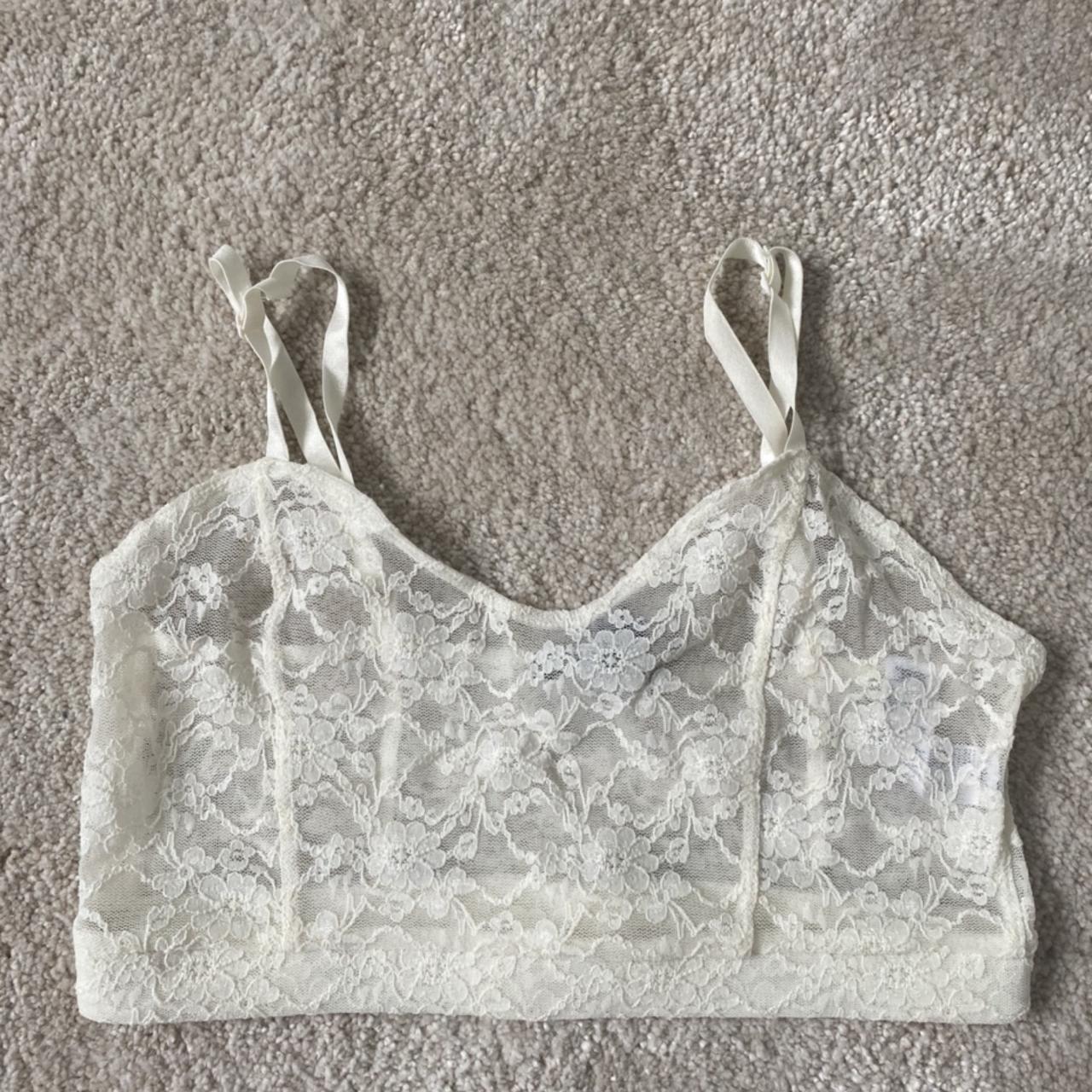 Lace top / bralette. See through so would have to... - Depop