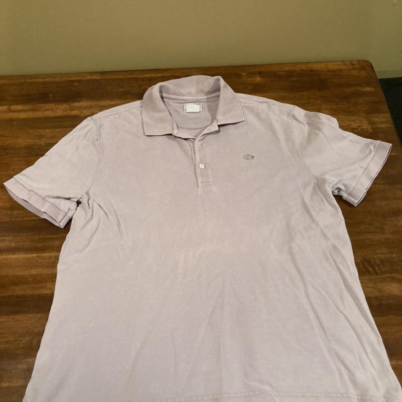 Lacoste Vintage Washed Pique Classic Polo Size 7... - Depop