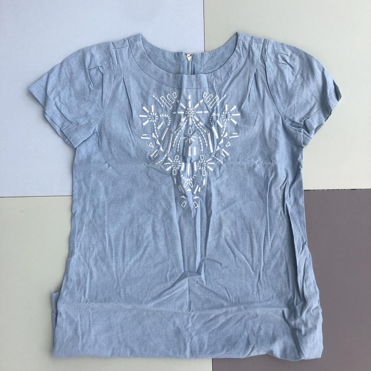 Isabel Marant Women's Blue and White T-shirt