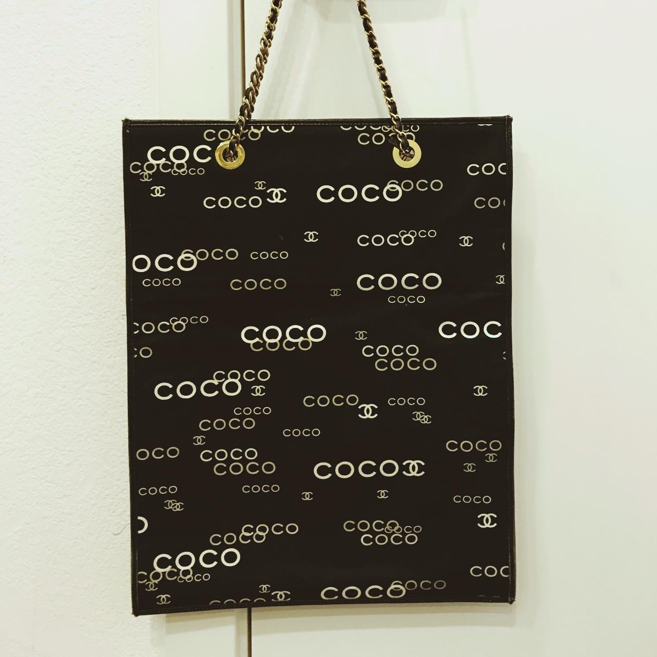 RARE! CHANEL tote bag. Black canvas. White coco - Depop