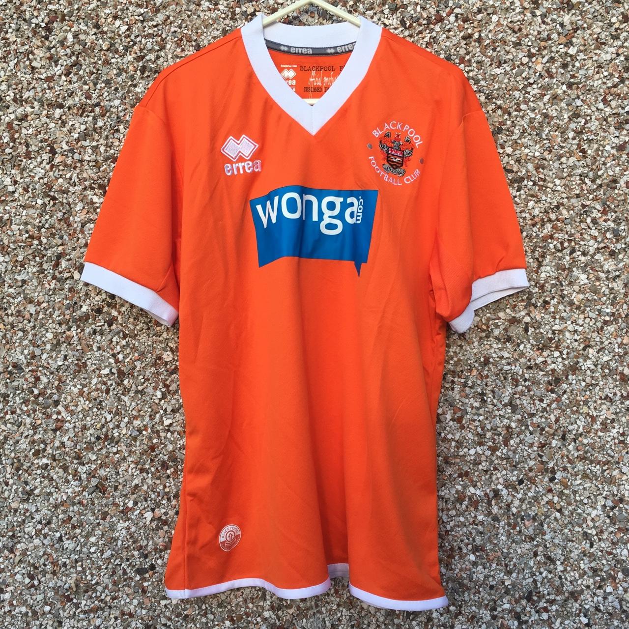 Blackpool football shirt // mint condition // small... - Depop