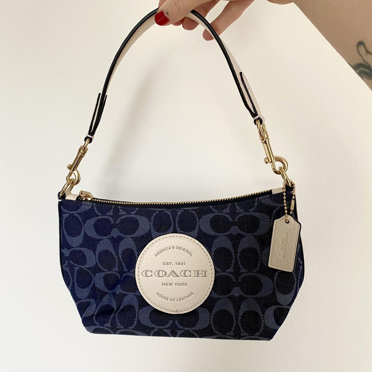 Coach Women's Blue And White Bag 