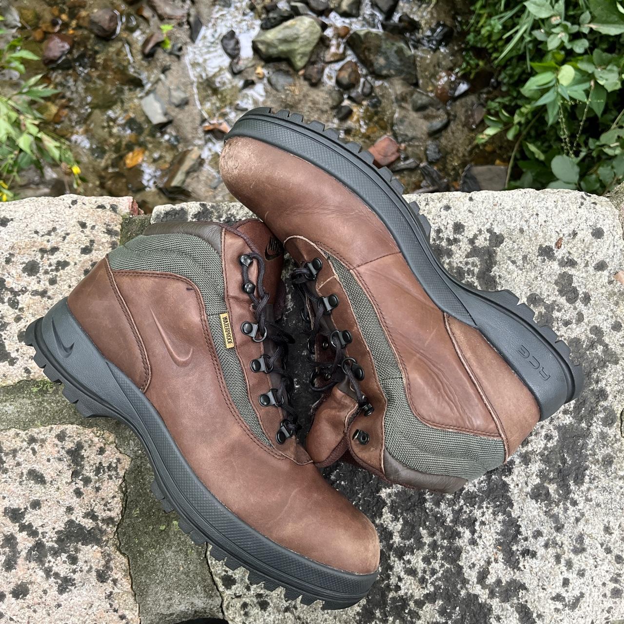 Vintage Nike ACG Mandara Leather Waterproof Hiking... - Depop