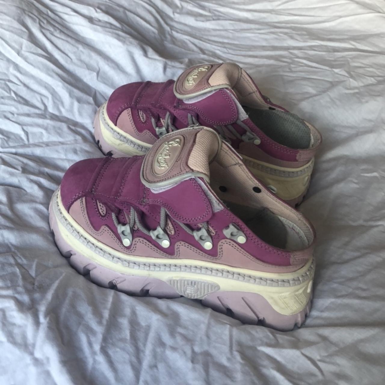 amazing vintage Y2K 90s baby pink Atom platform... - Depop